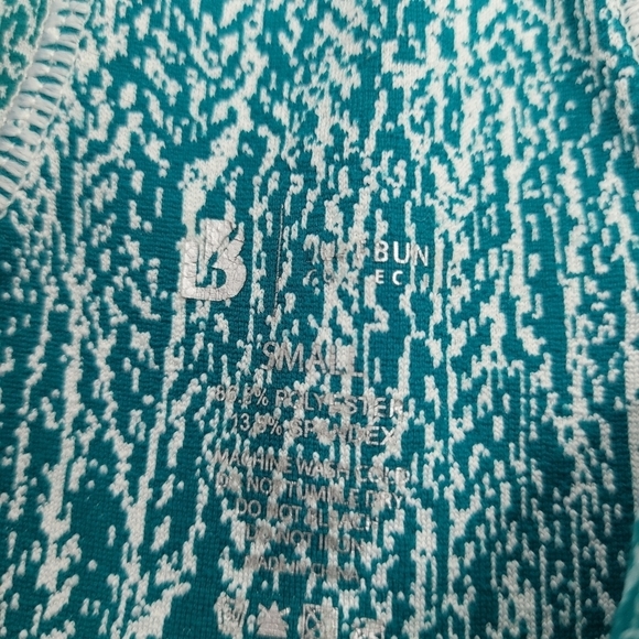 Buffbunny Jacquard turquoise high waisted Leggings size small - Picture 5 of 7